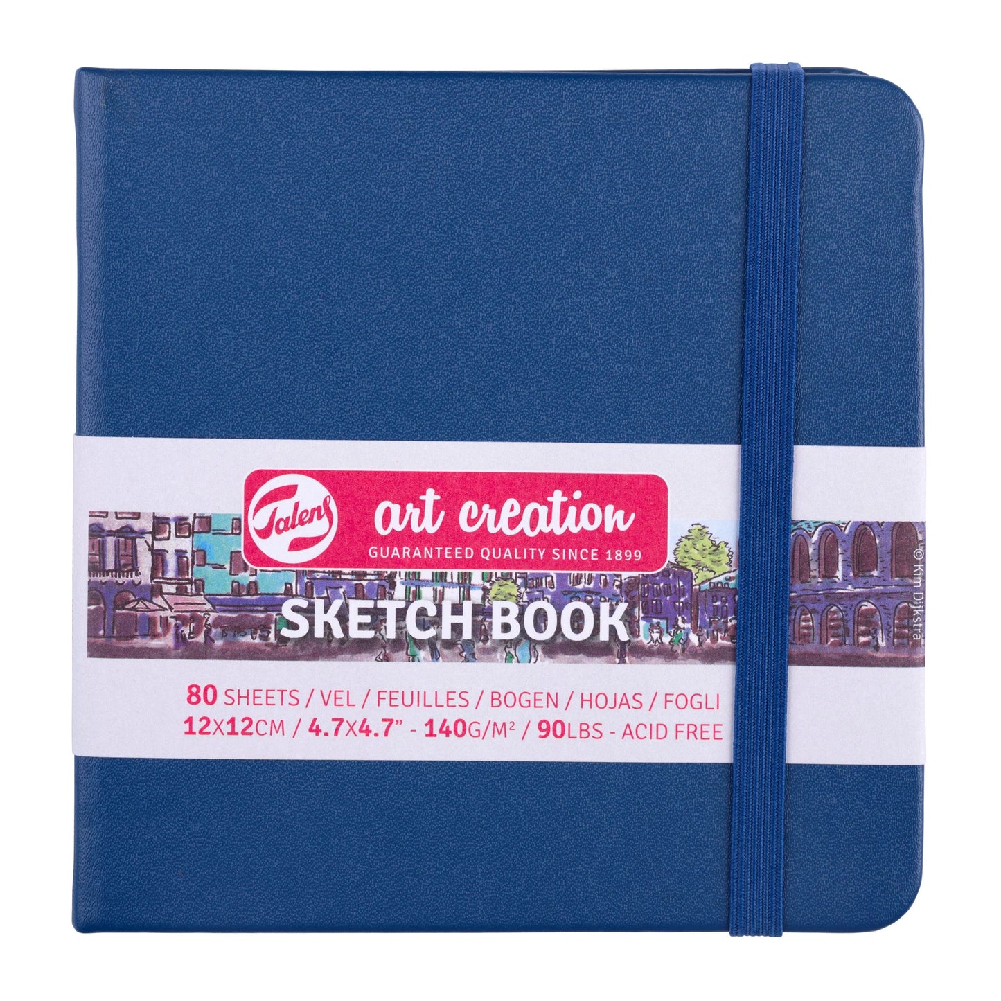 Libreta Sketchbook Art Creation Azul Marino 140gr 80 Hojas 12x12 cm