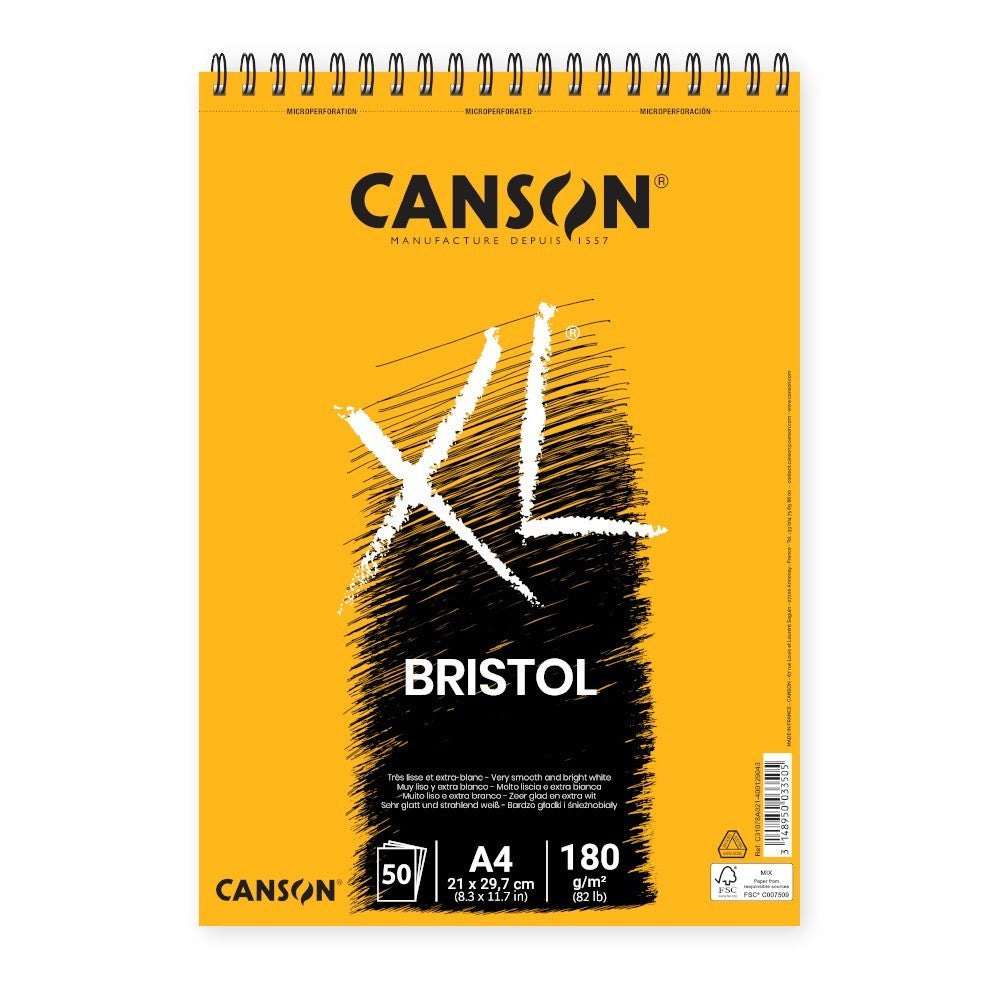 Croquera Dibujo Canson XL Bristol 180gr 50 Hojas Tamaño A4