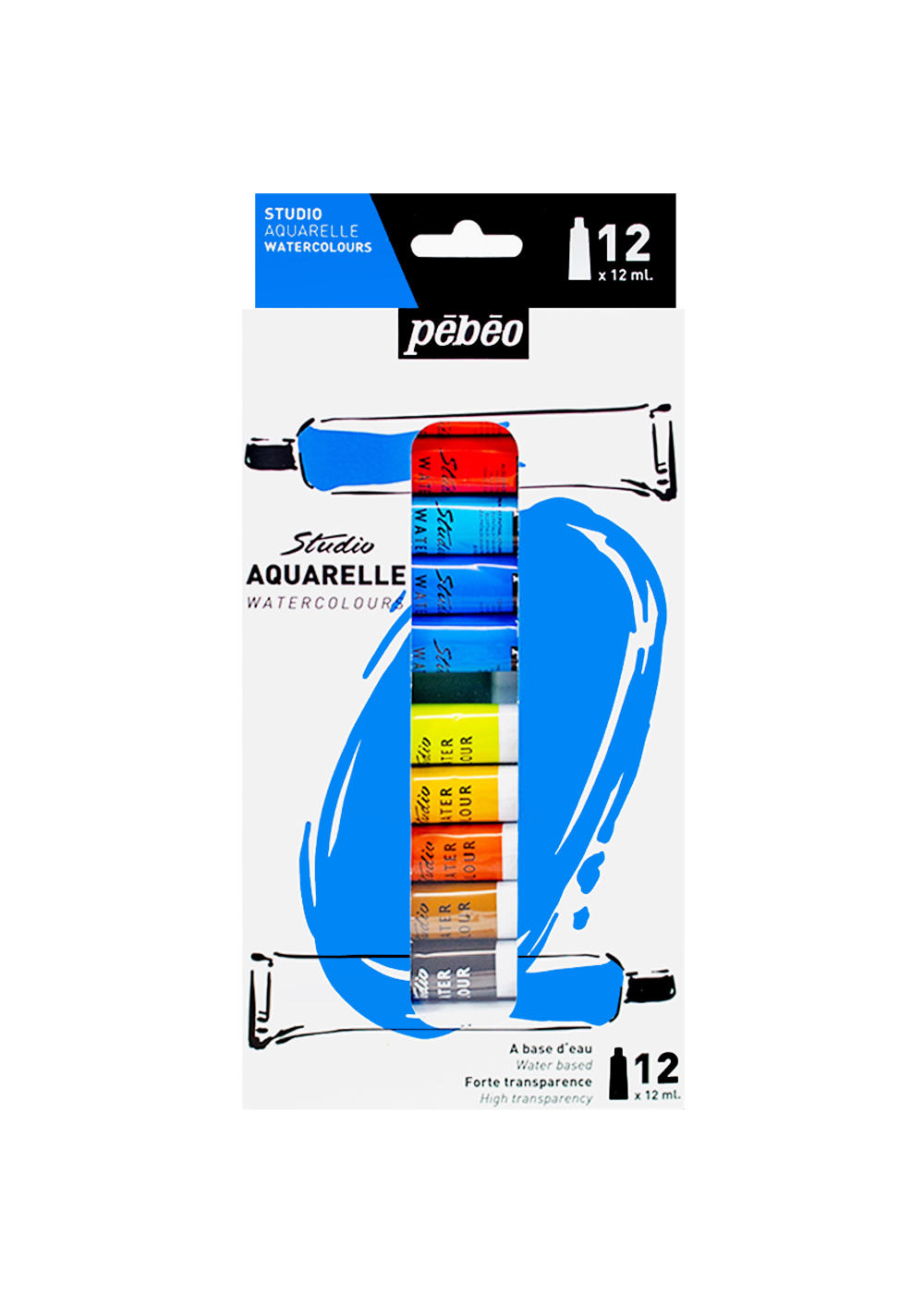 Acuarela Pebeo Studio Set Colores 12 colores