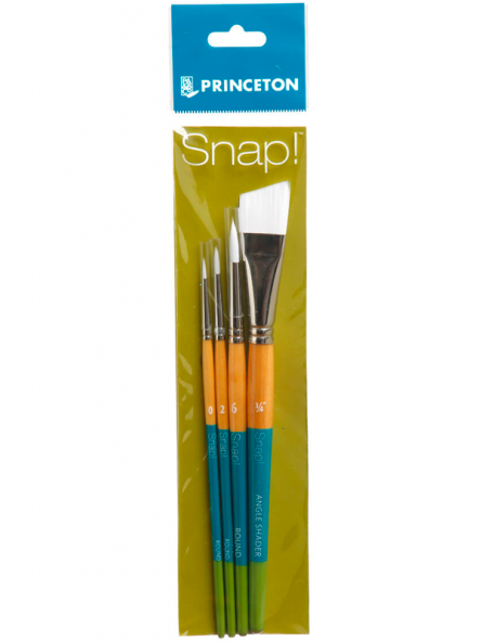 Pinceles Princeton Snap! Nylon blanco - Set De 4